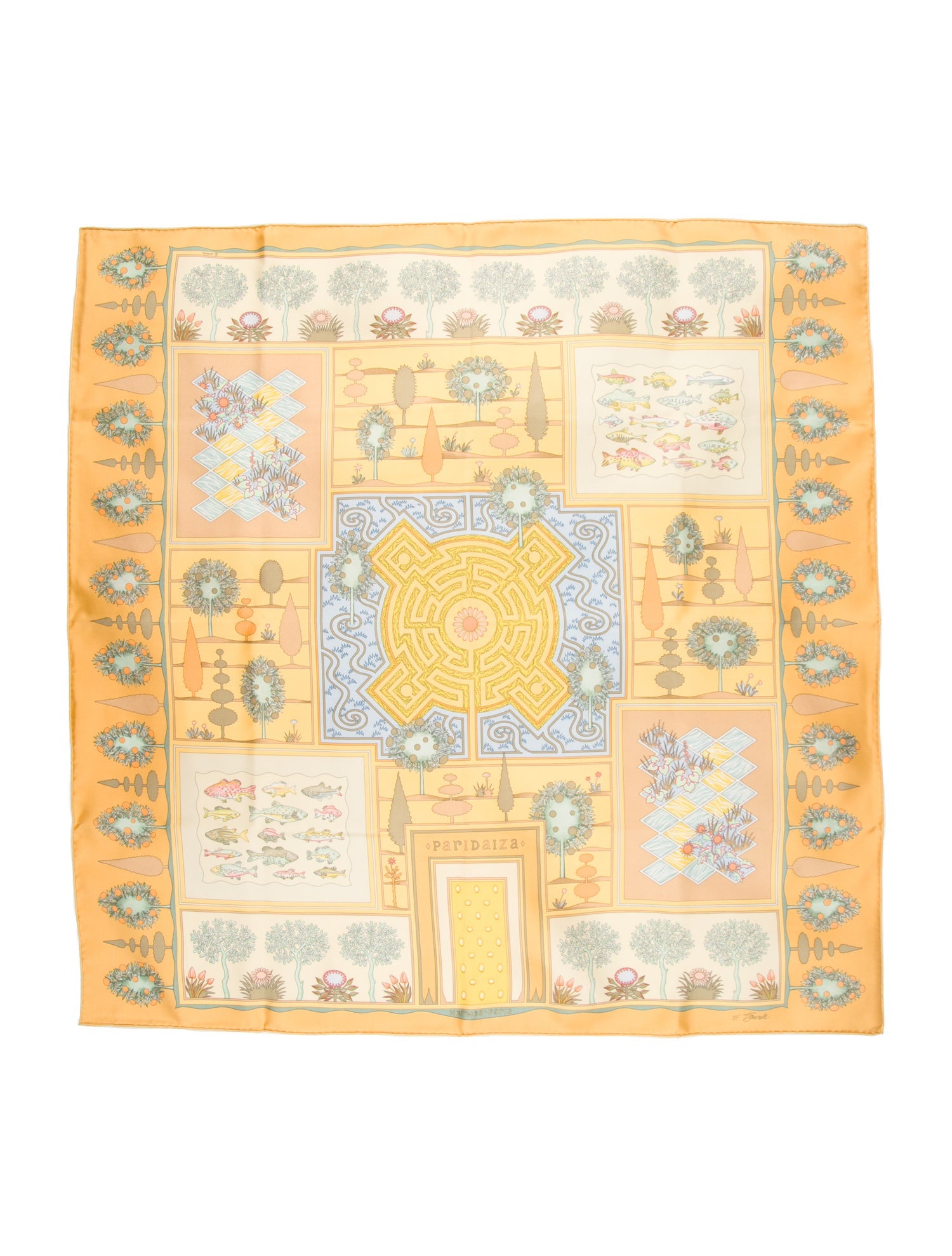 Chrome Hearts Foti Silk Scarf - Blue Scarves and Shawls