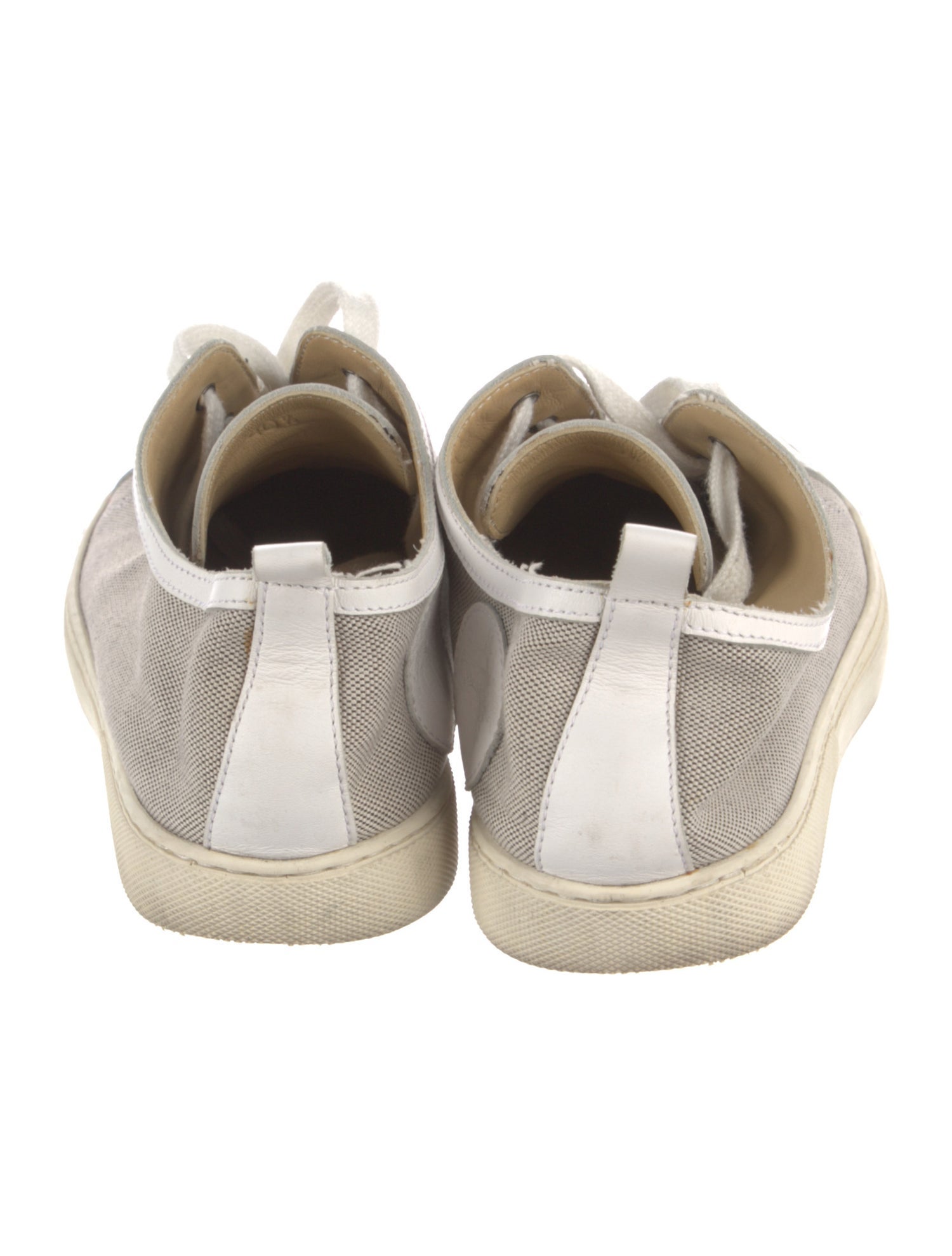 Hermès Canvas Colorblock Pattern Sneakers