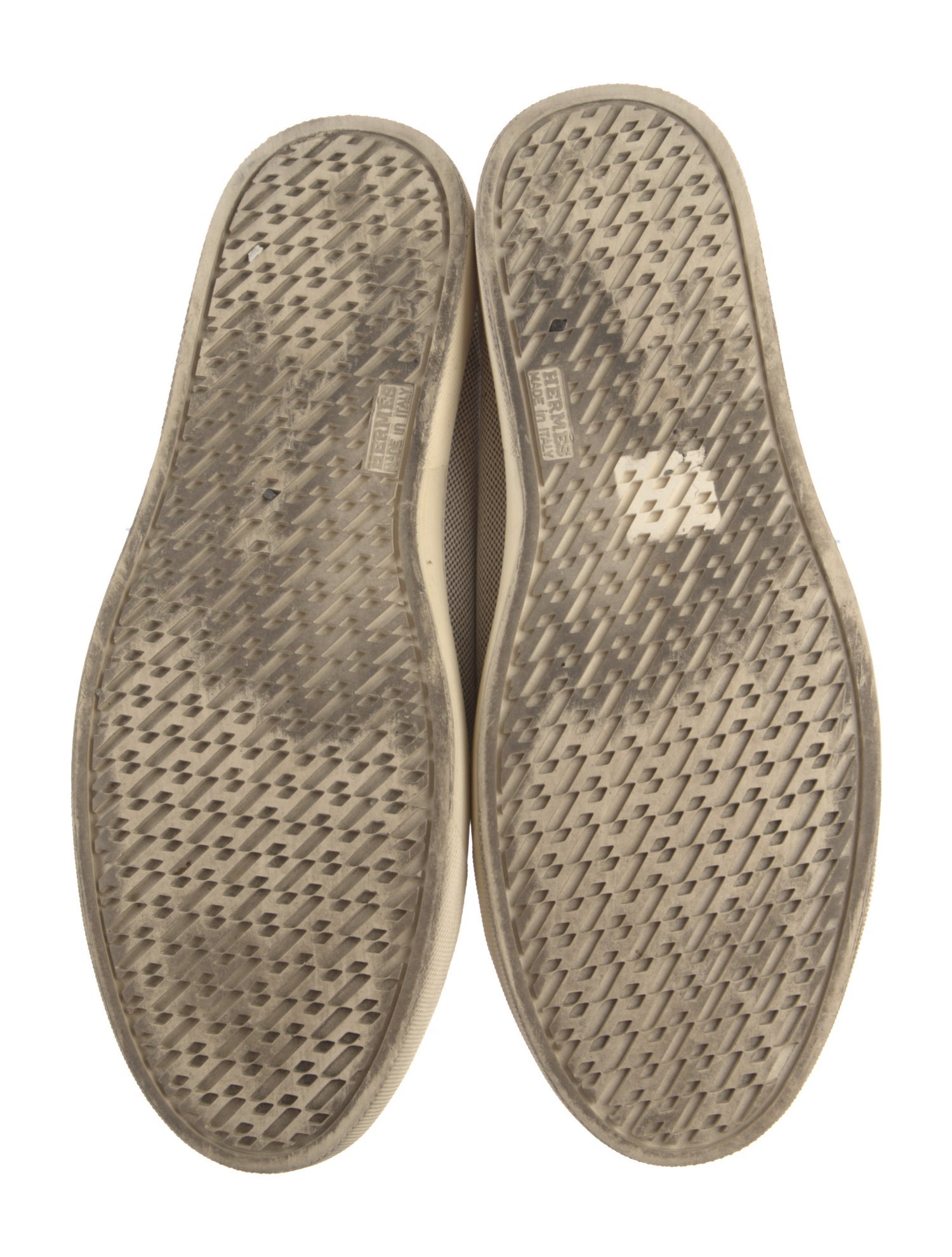 Hermès Canvas Colorblock Pattern Sneakers