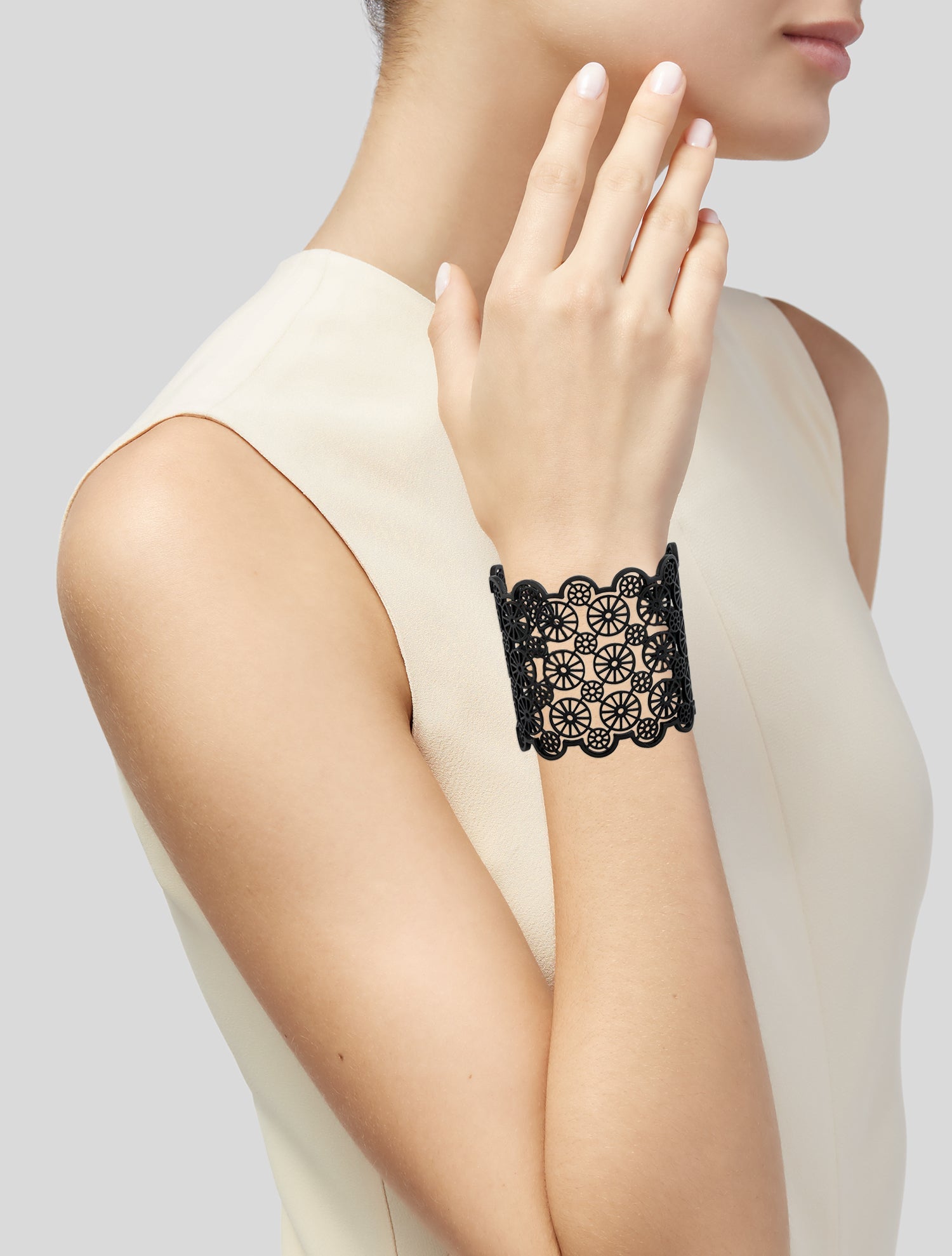 Hermès Wide Caleche Cuff Bracelet