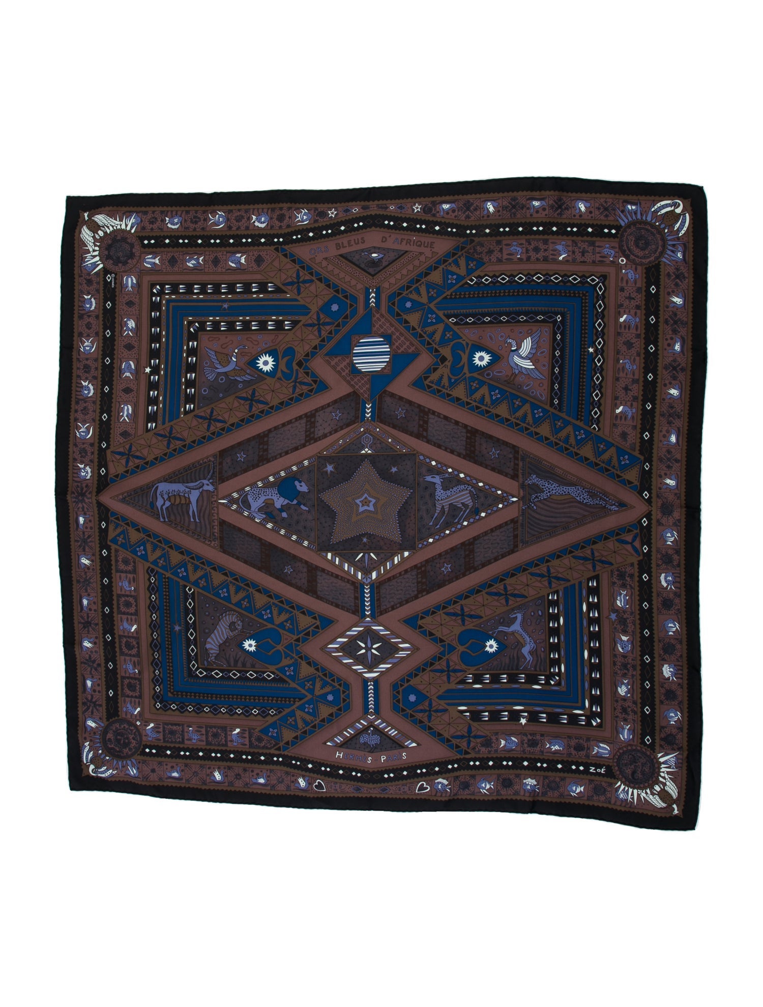 【贅沢は、内に忍ばせて】HERMES Silk'in クラシック Hermès De Passage à Tokyo Ginza Silk Scarf - Black Scarves