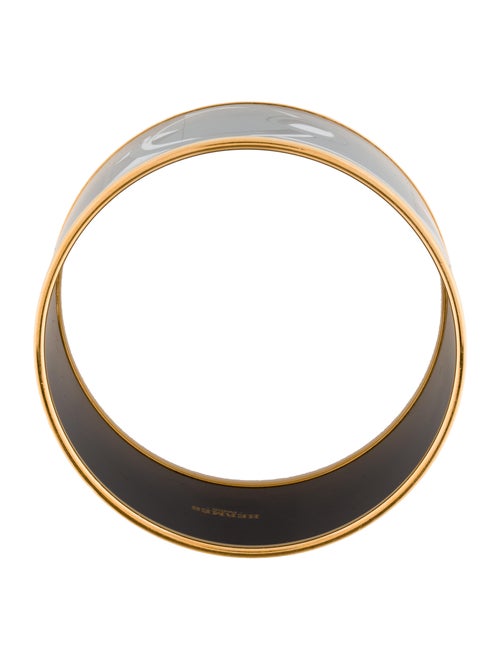 Hermès Extra Wide Enamel Bangle Bracelet