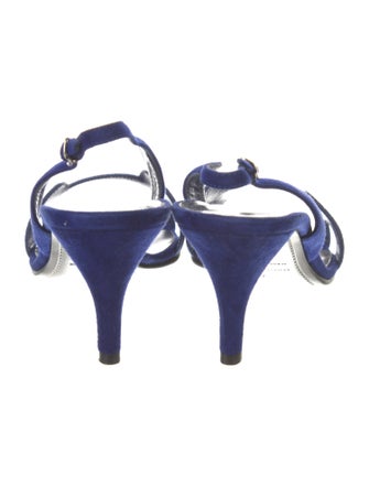 Hermès Night 70 Suede Slingback Sandals