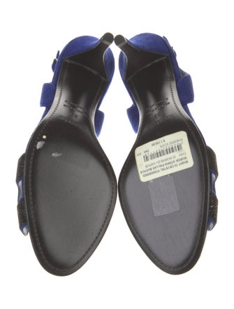 Hermès Night 70 Suede Slingback Sandals