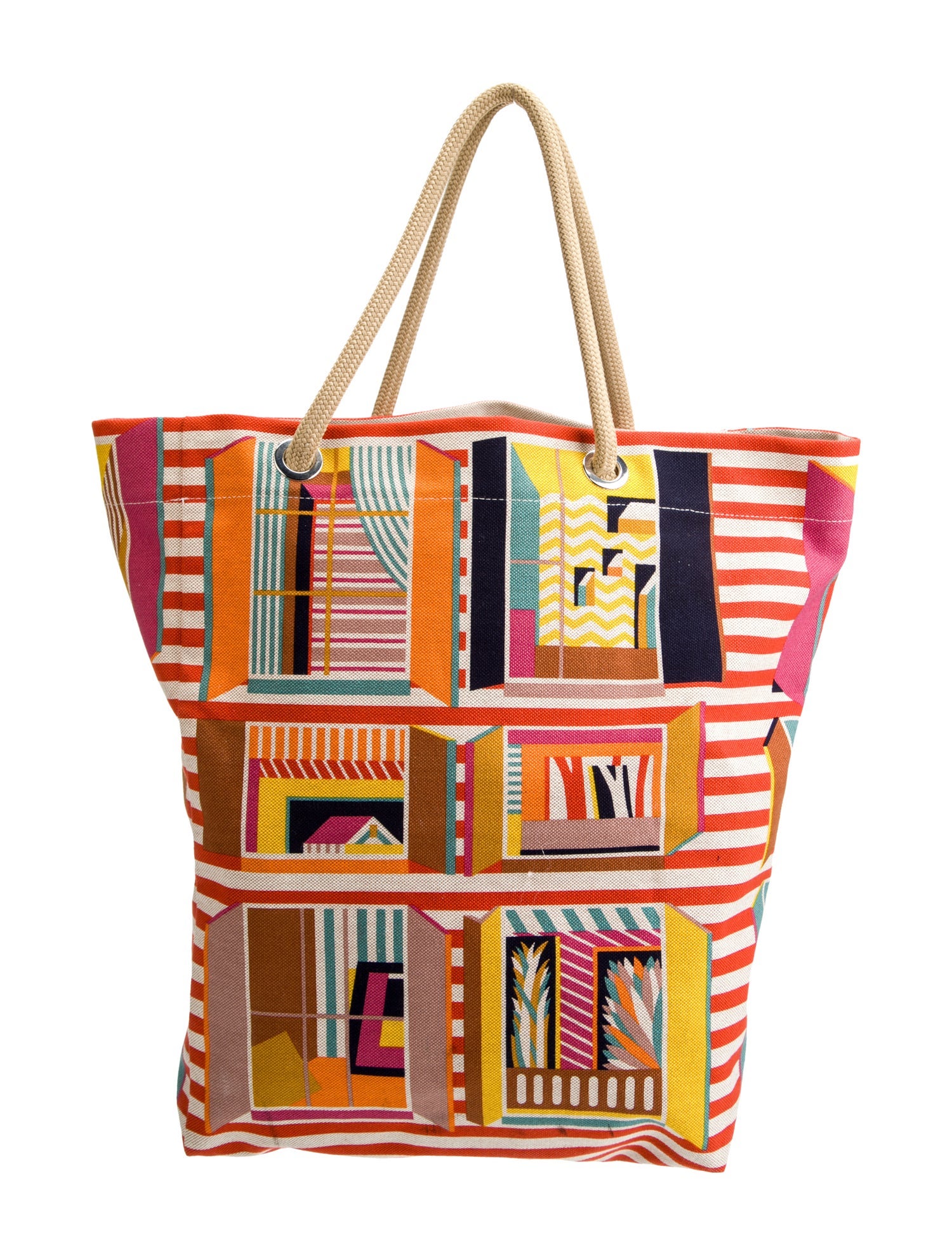 Hermès Toile H From my Window Beach Bag