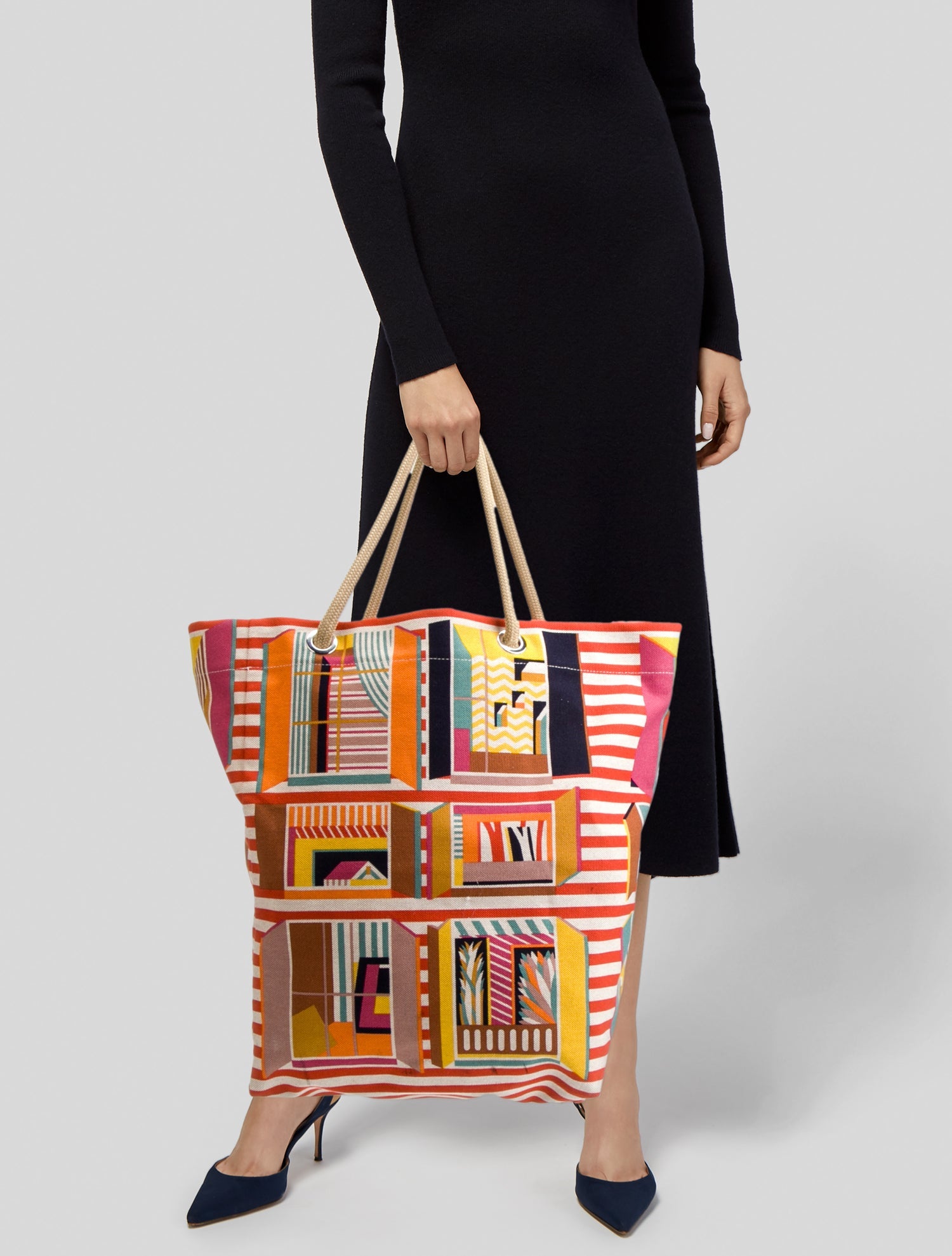 Hermès Toile H From my Window Beach Bag