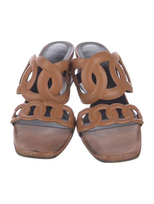 Hermès Figari 55 Leather Slides