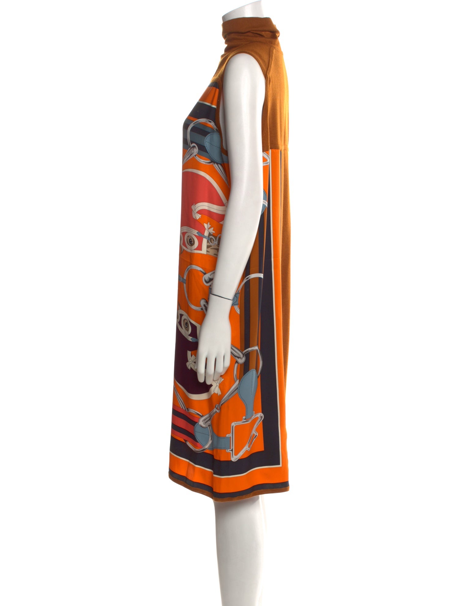 Hermès Silk Midi Length Dress