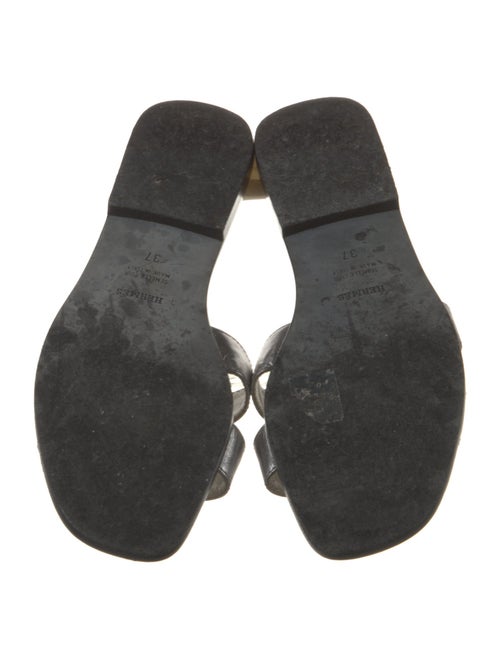 Hermès Oran Leather Slides