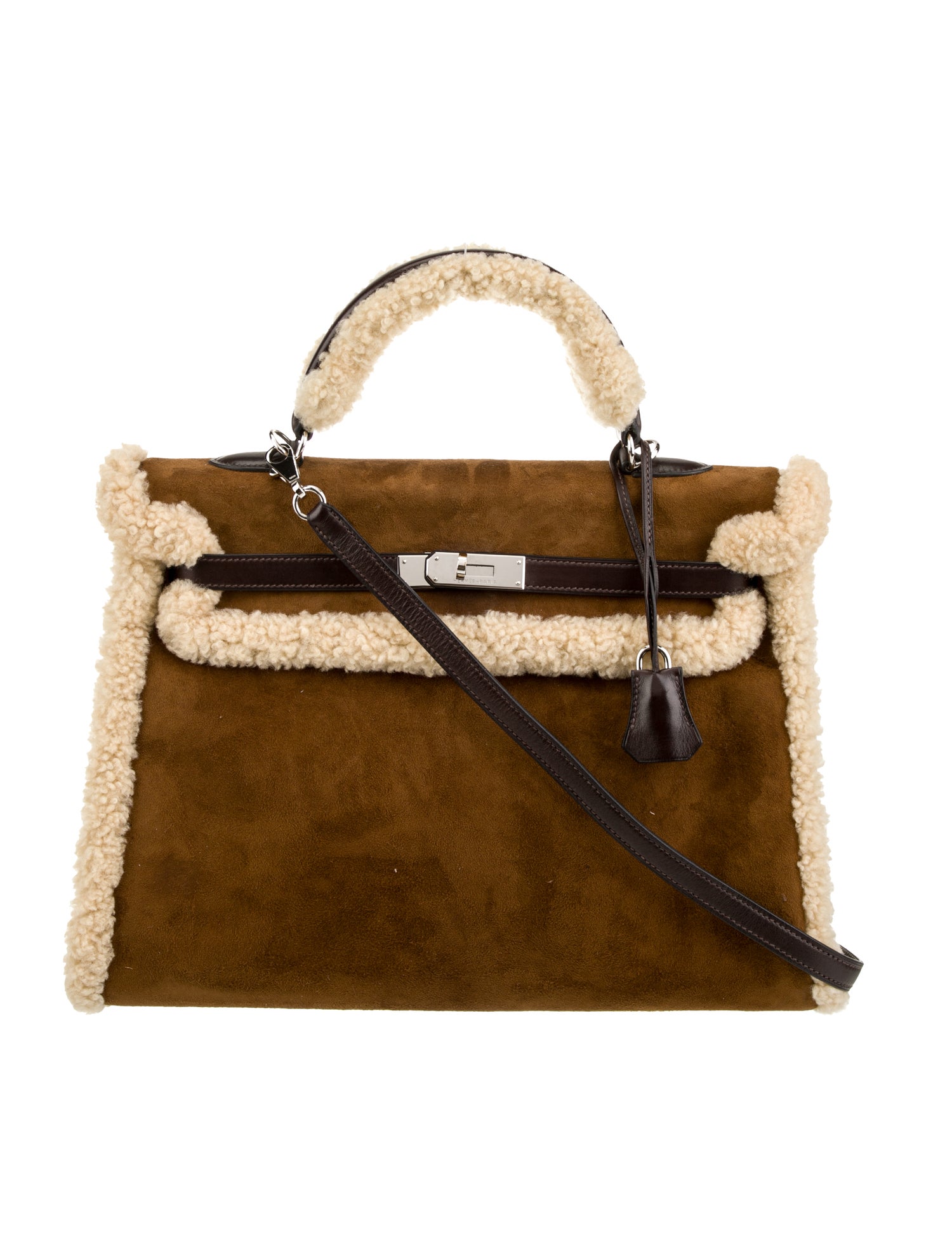 Hermès Shearling Teddy Kelly II 35