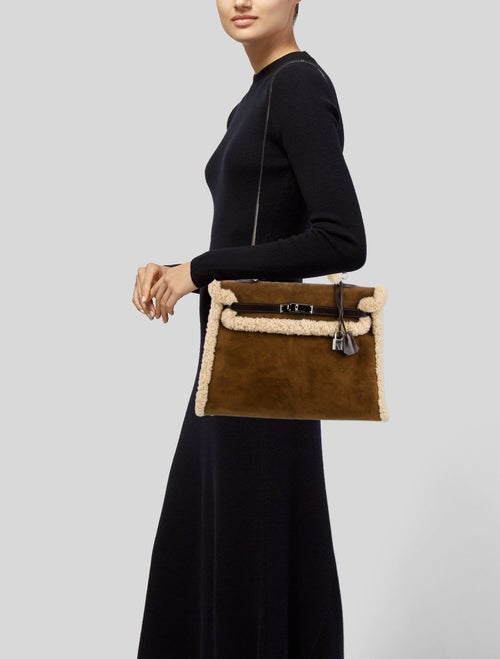 Hermès Shearling Teddy Kelly II 35