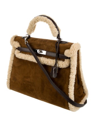 Hermès Shearling Teddy Kelly II 35