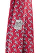 Hermès red pattern print tie