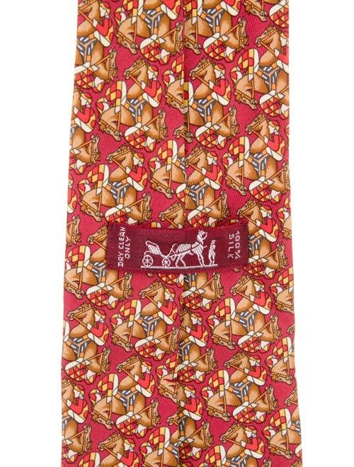Hermès pattern silk tie