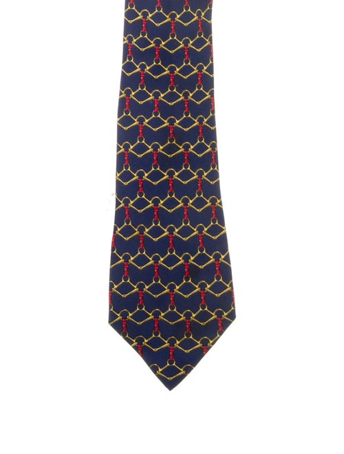 Hermès pattern silk tie
