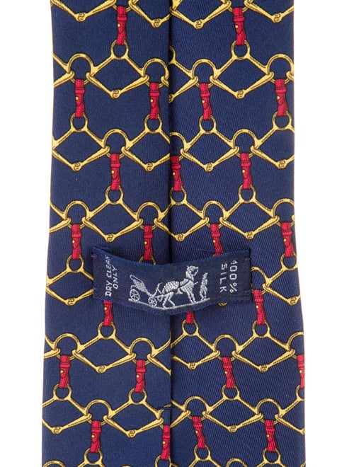 Hermès pattern silk tie