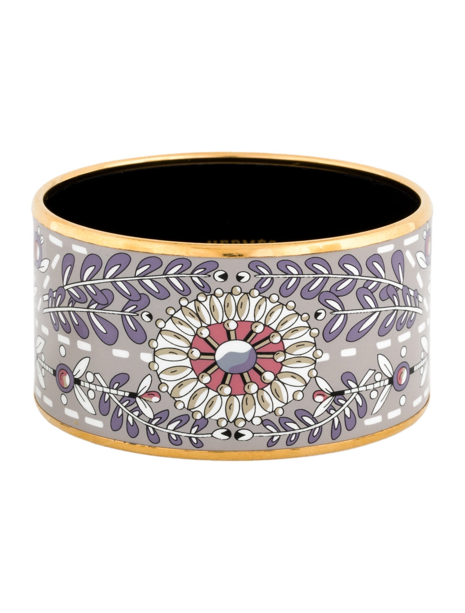 Hermès Extra Wide Enamel Bangle Bracelet