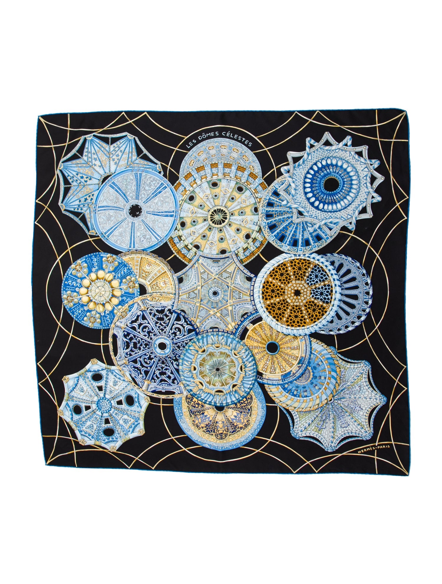 Hermès Les Dômes Célestes Silk Scarf