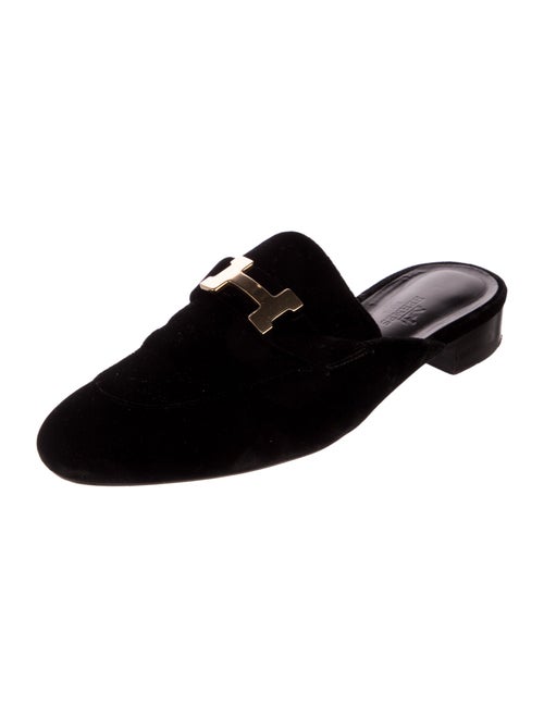 Hermès Trocadero H Logo Mules