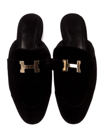 Hermès Trocadero H Logo Mules