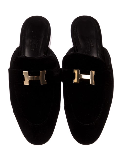 Hermès Trocadero H Logo Mules