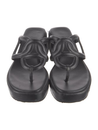 Hermès Gipsy Chain-Link Accent Flip Flops