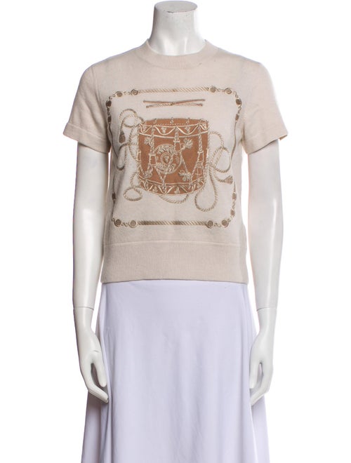 Hermès Virgin Wool Graphic Print Top