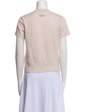 Hermès Virgin Wool Graphic Print Top