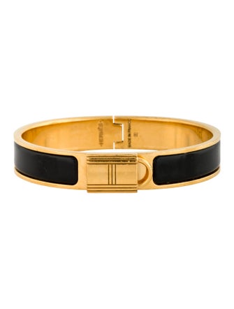 Hermès Enamel Clic Cadenas Locky Me Bangle Bracelet
