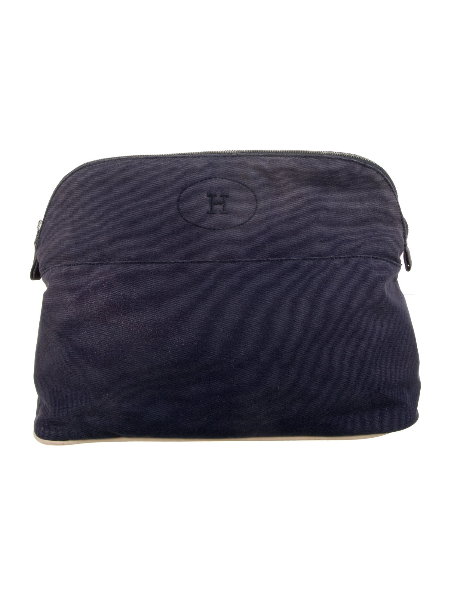 Hermès Large Toile Bolide Cosmetic Pouch