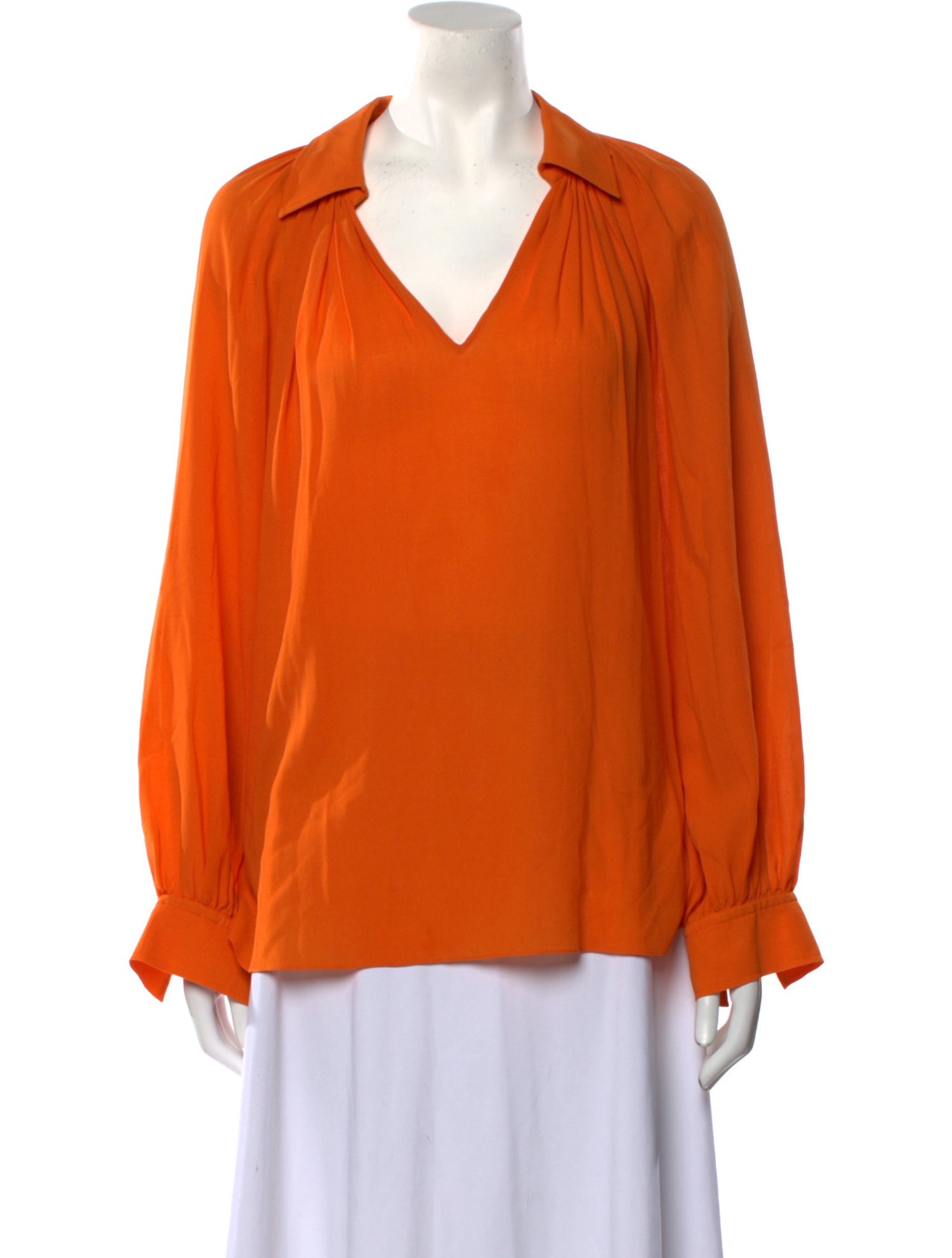 Hermès Virgin Wool V-Neck Blouse