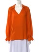 Hermès Virgin Wool V-Neck Blouse