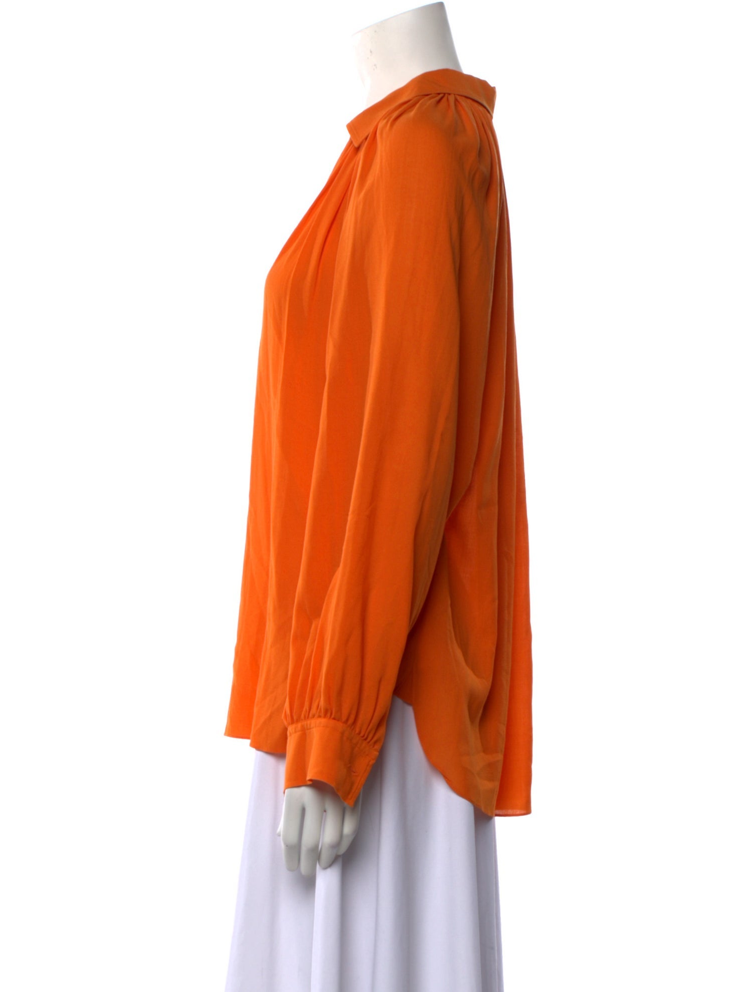 Hermès Virgin Wool V-Neck Blouse