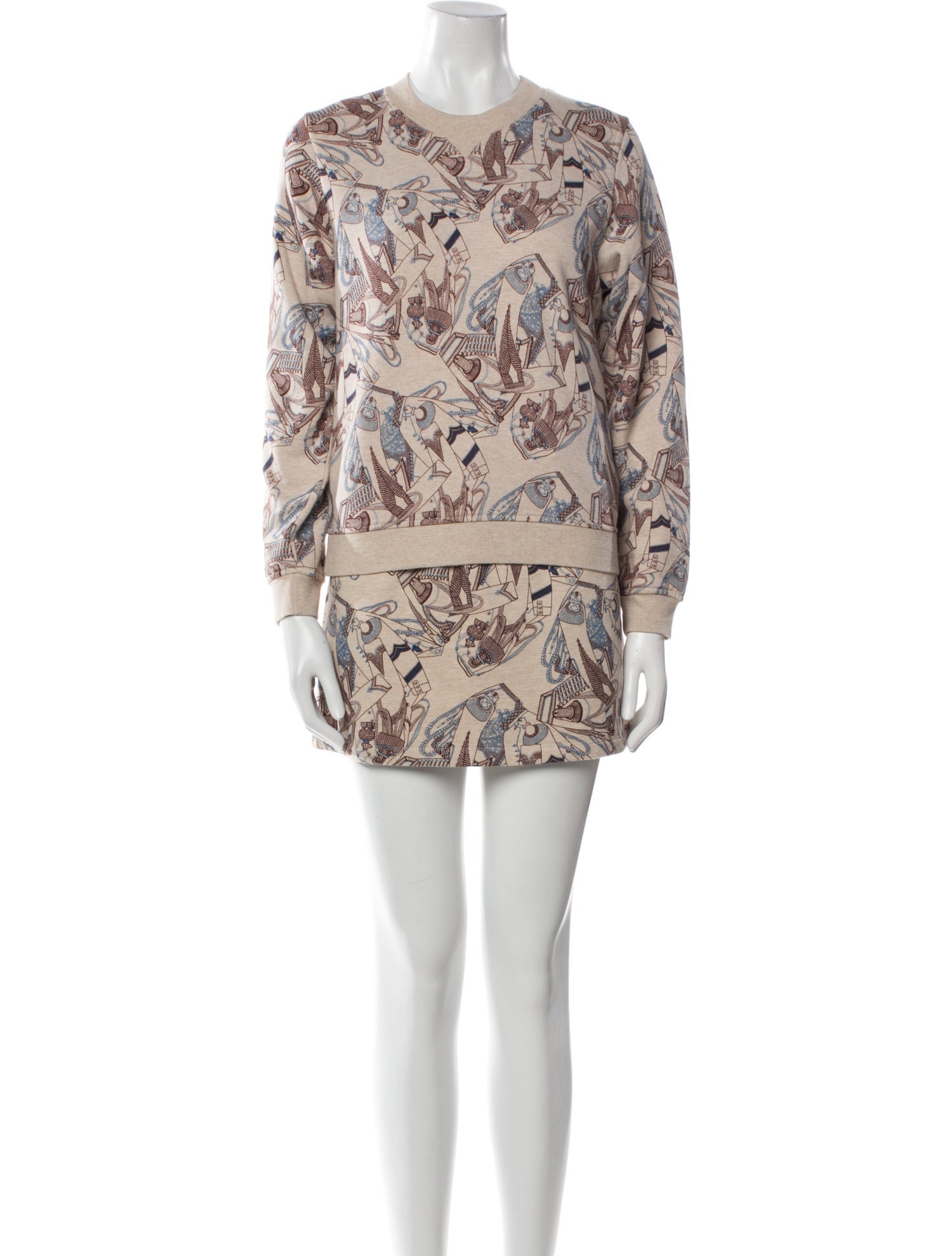 Hermès Printed Crew Neck Tunic