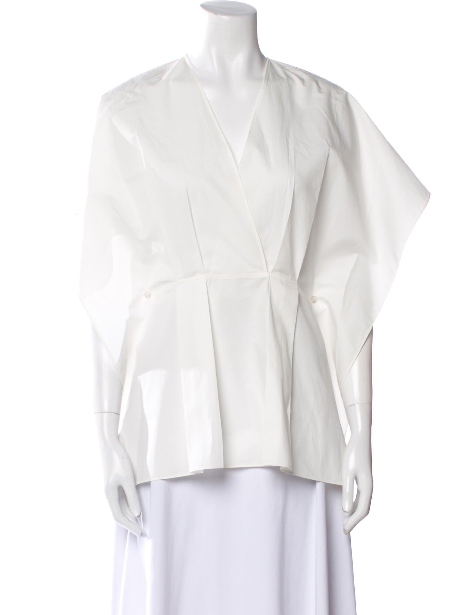 Hermès V-Neck Three-Quarter Sleeve Blouse
