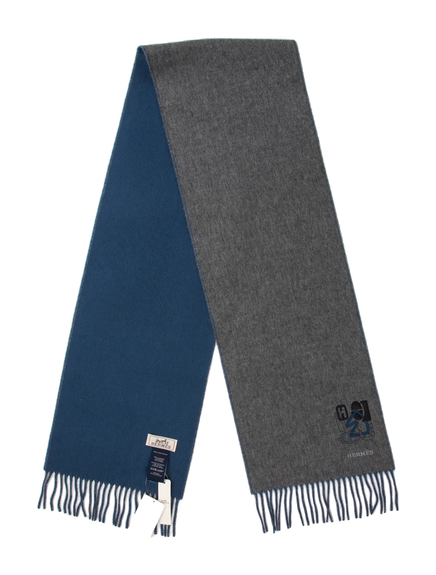 Hermès Recto-Verso PM H Puzzle Cashmere Scarf w/ Tags