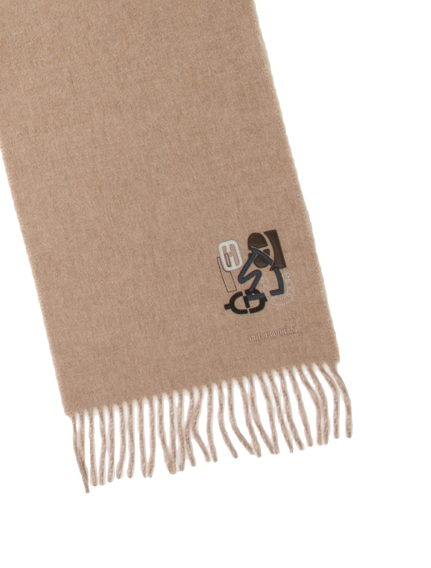 Hermès Recto-Verso PM H Puzzle Cashmere Muffler w/ Tags