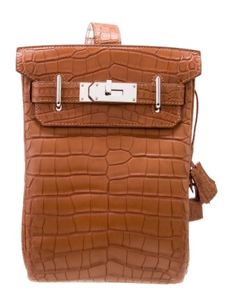 Hermès 2025 Matte Alligator HAC A Dos Backpack
