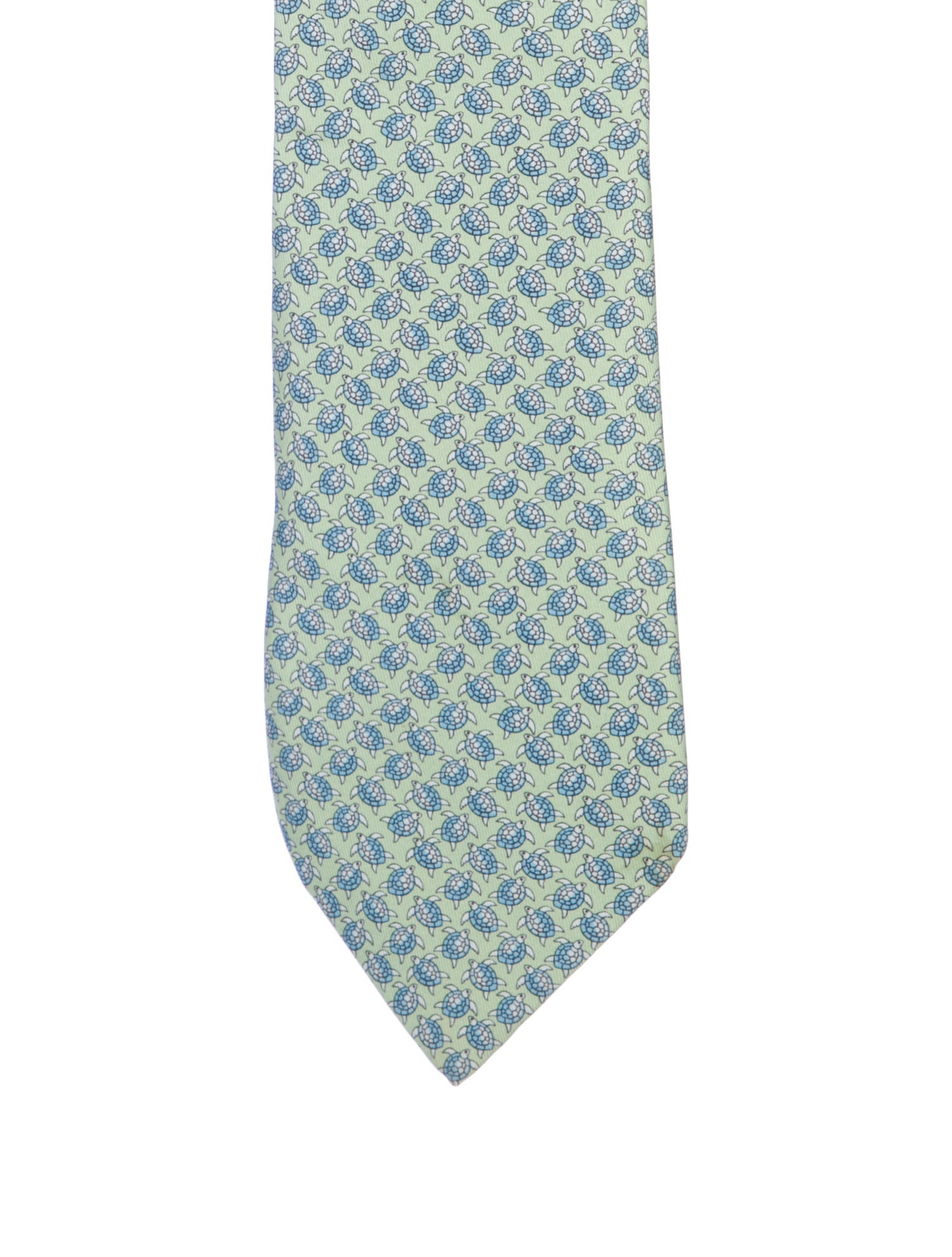Hermès Silk Turtle Pattern Print Tie