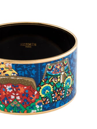 Hermès Enamel Cachemire de Tamara Extra Wide Bangle