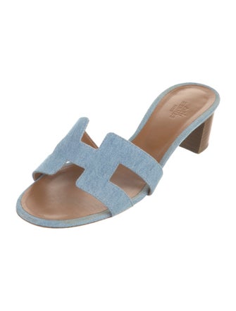 Hermès Oasis Denim Slides