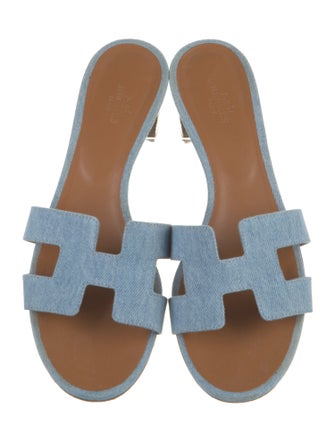 Hermès Oasis Denim Slides
