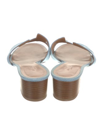 Hermès Oasis Denim Slides
