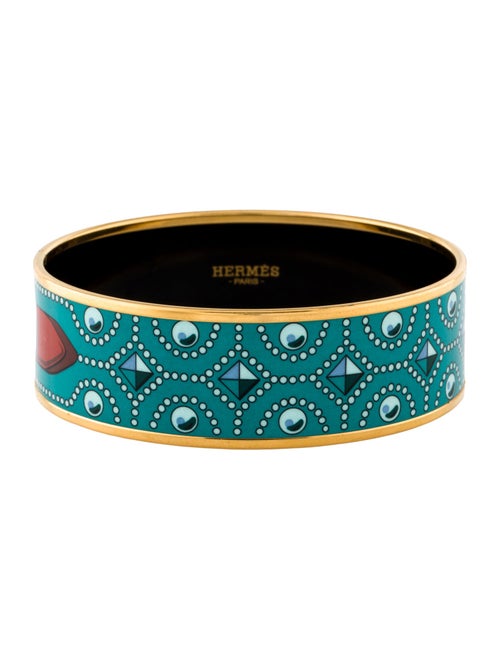 Hermès Enamel Collier de Chien Wide Bangle