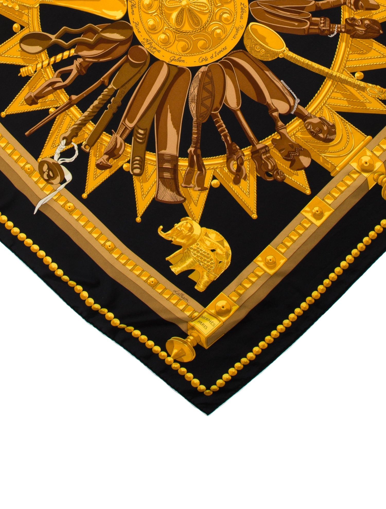 Hermès Cuillers D'Afrique Silk Scarf