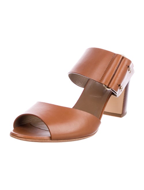 Hermès Bi Heel Leather Slides