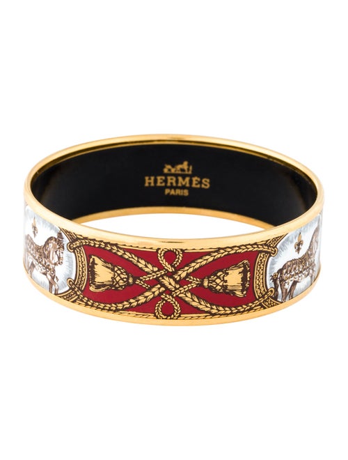 Hermès Enamel Grand Apparat Wide Bangle