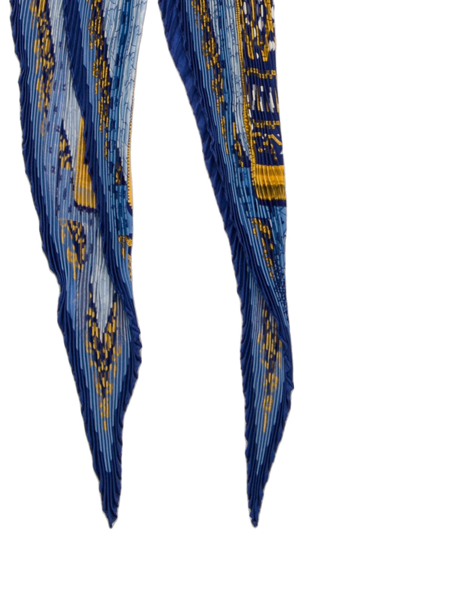 Hermès Brins d'Or Silk Plissé Scarf