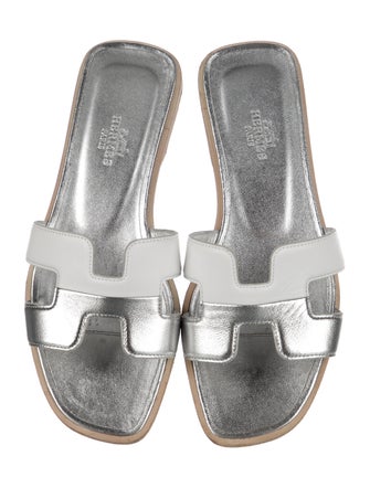Hermès Oran Leather Slides