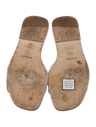 Hermès Oran Leather Slides